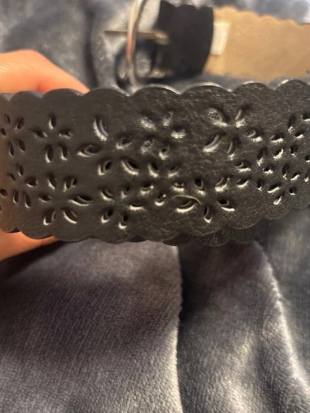 Black Leather Madden Girl Belt